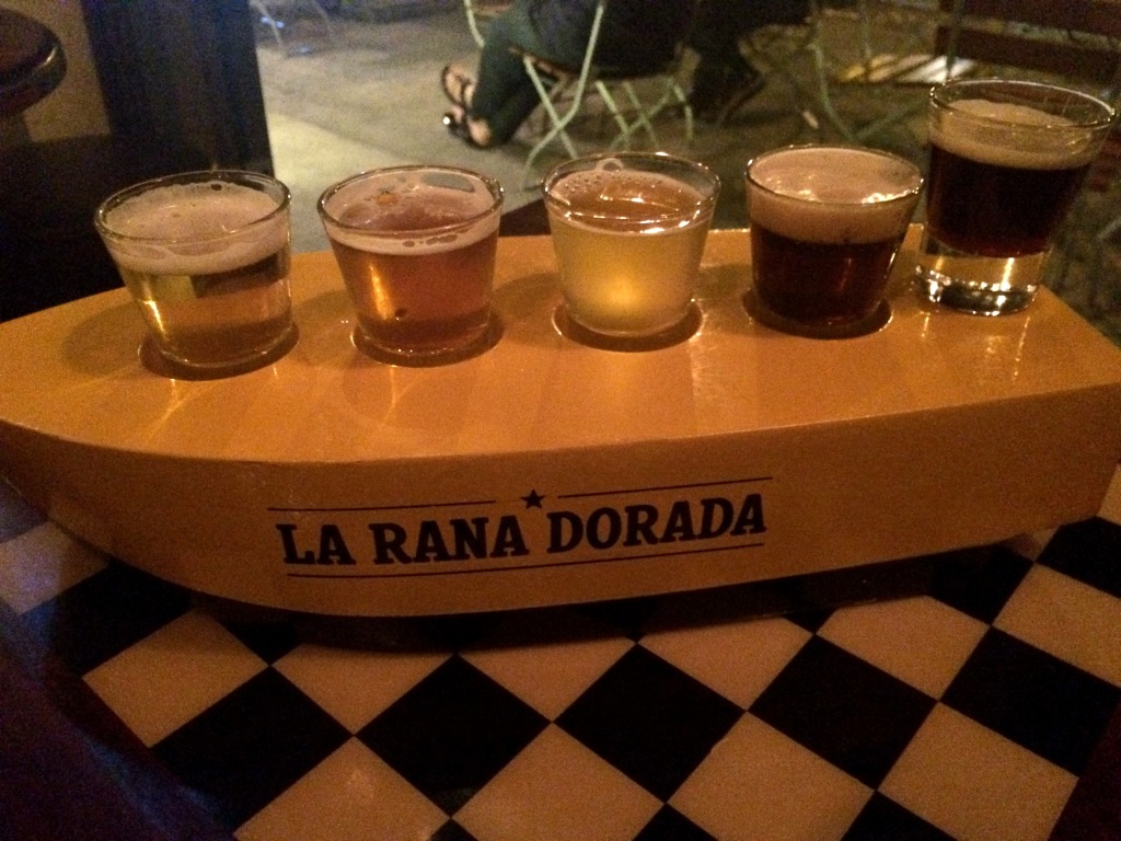 Beer sampler at La Rana Dorada, Casco Viejo, Panama