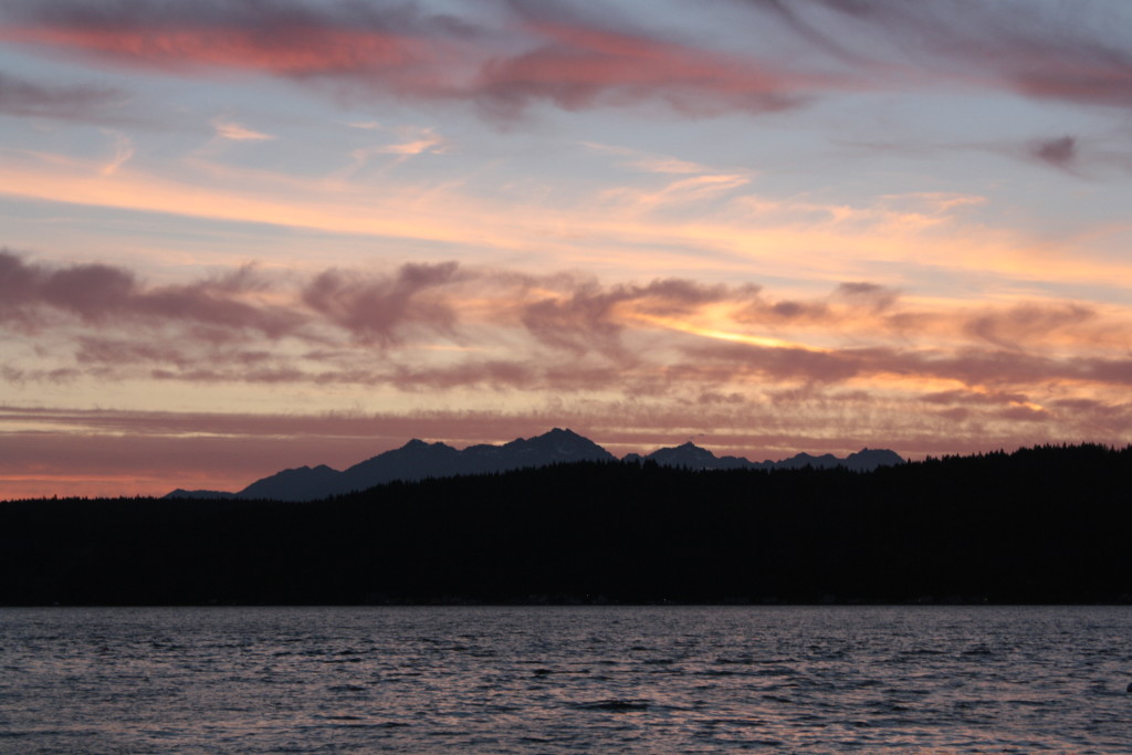 Hood Canal and the Olympic Mountain Range 