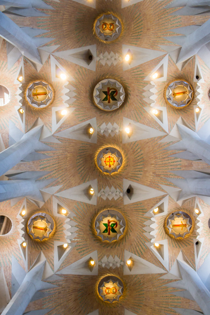 Ceiling of La Sagrada Familia, Barcelona