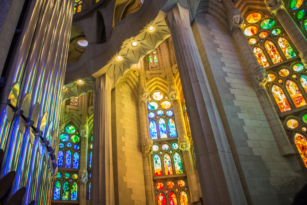La Sagrada Familia by the architect Antoni Gaudi