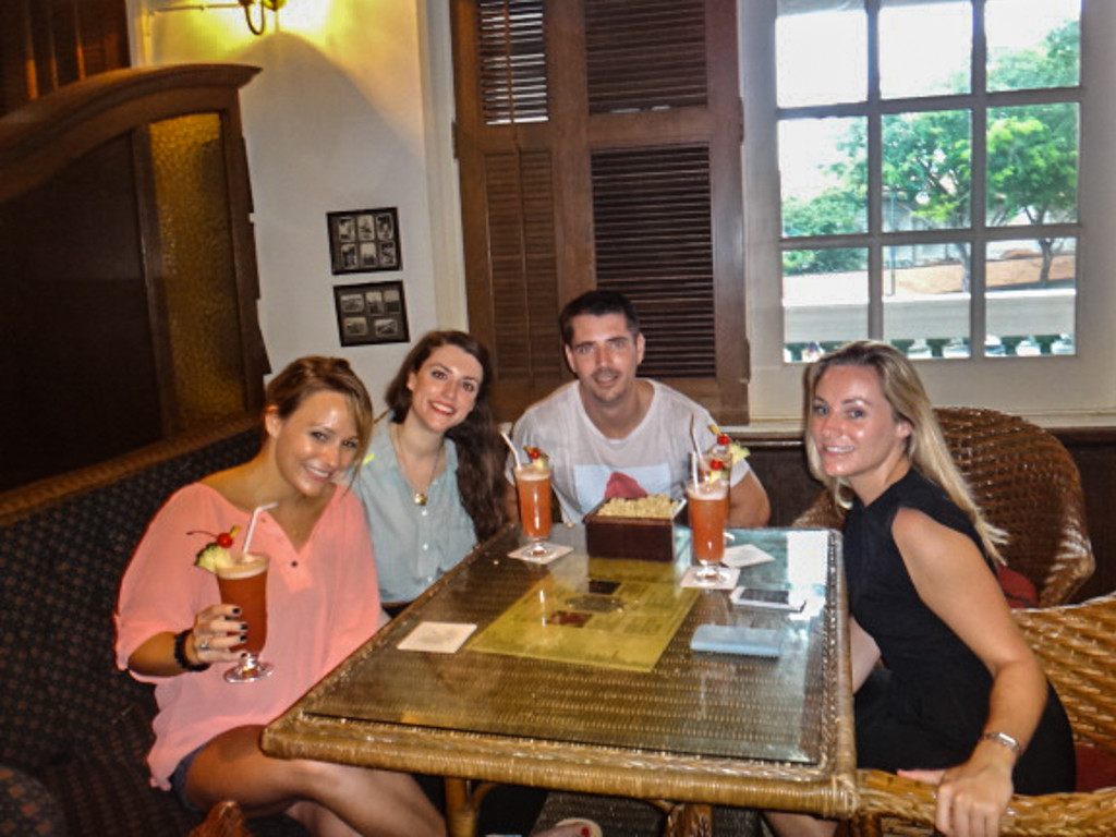 Singapore Slings at the famous Raffles Hotel