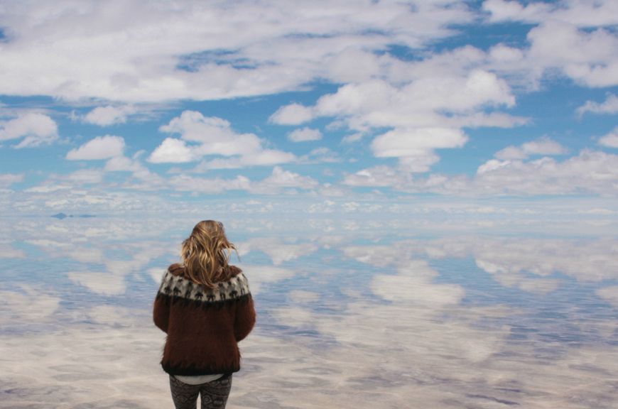 El Salar de Uyuni, the world's largest salt flat