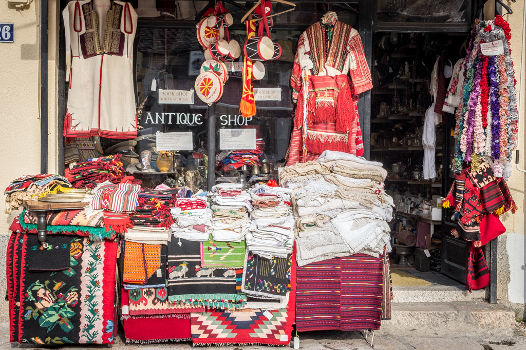 Skopje's Old Bazaar on a Sunday afternoon