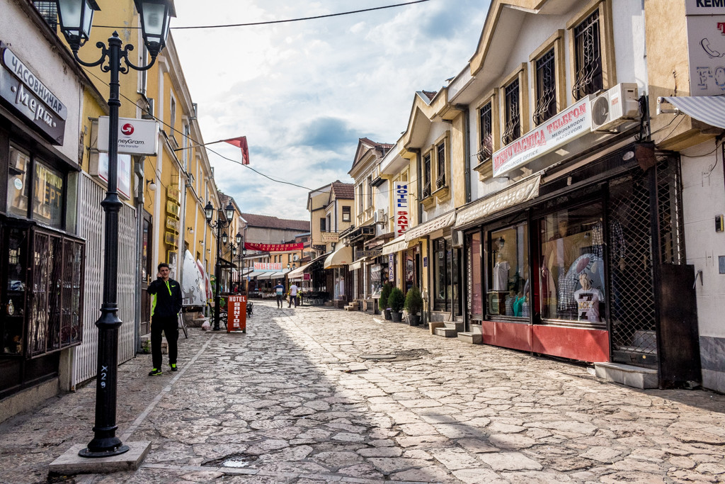 Skopje's Old Bazaar on a Sunday afternoon