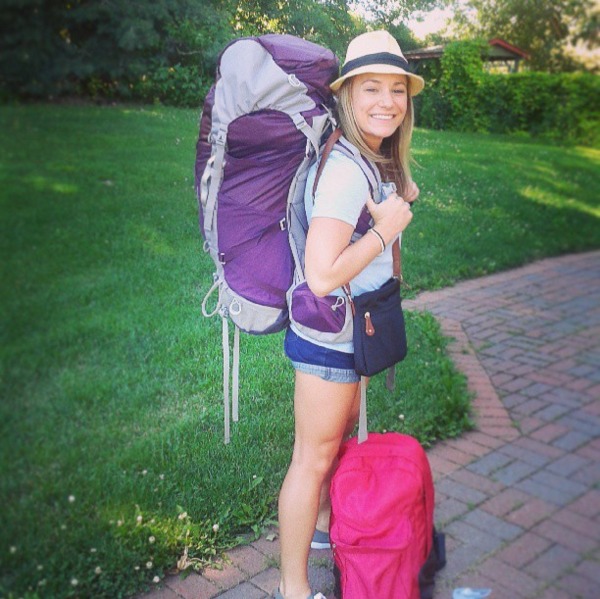 My early travel days--a bona fide backpacker.