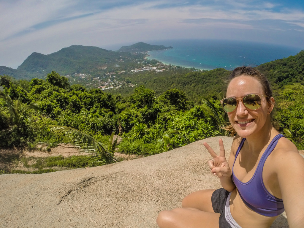 GoPro Travel Selfie Hiking in Koh Tao, Thailand