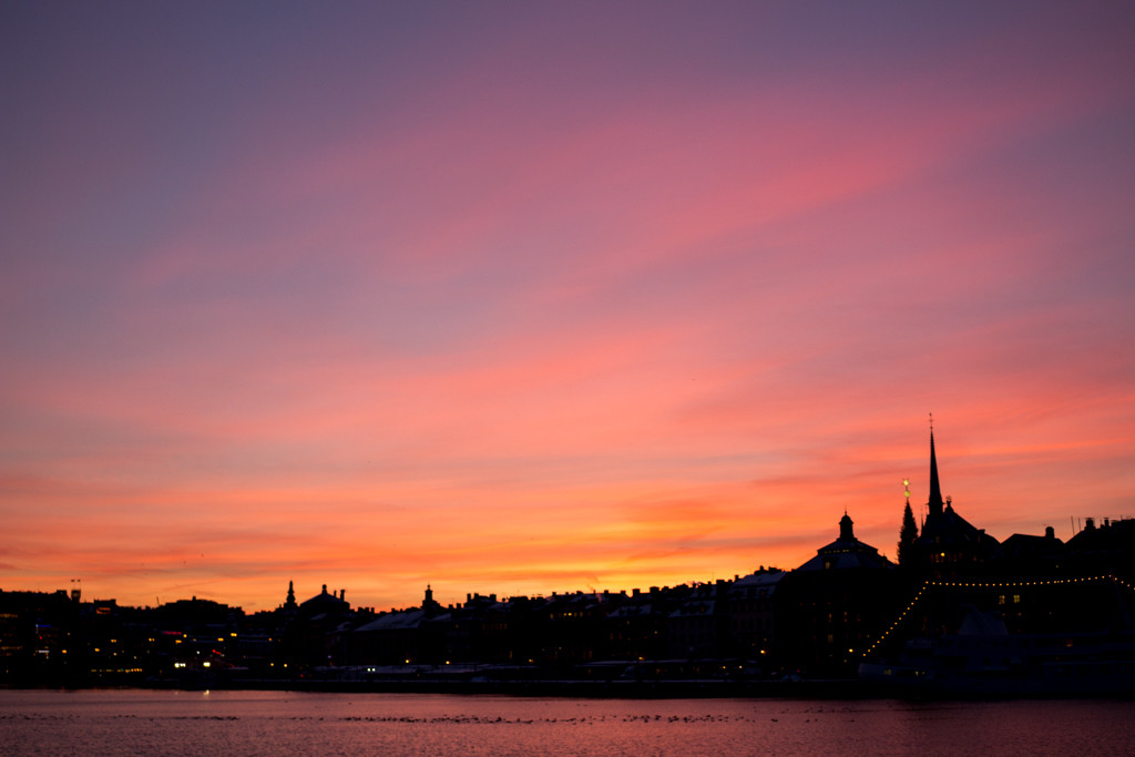 Sunset in Stockholm, Sweden