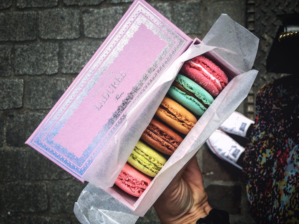 What to do in Paris in four days. Macarons from Laduree.