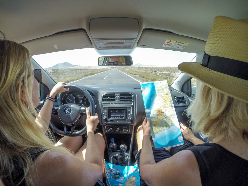 Road tripping around Fuerteventura, Spain in a rental car