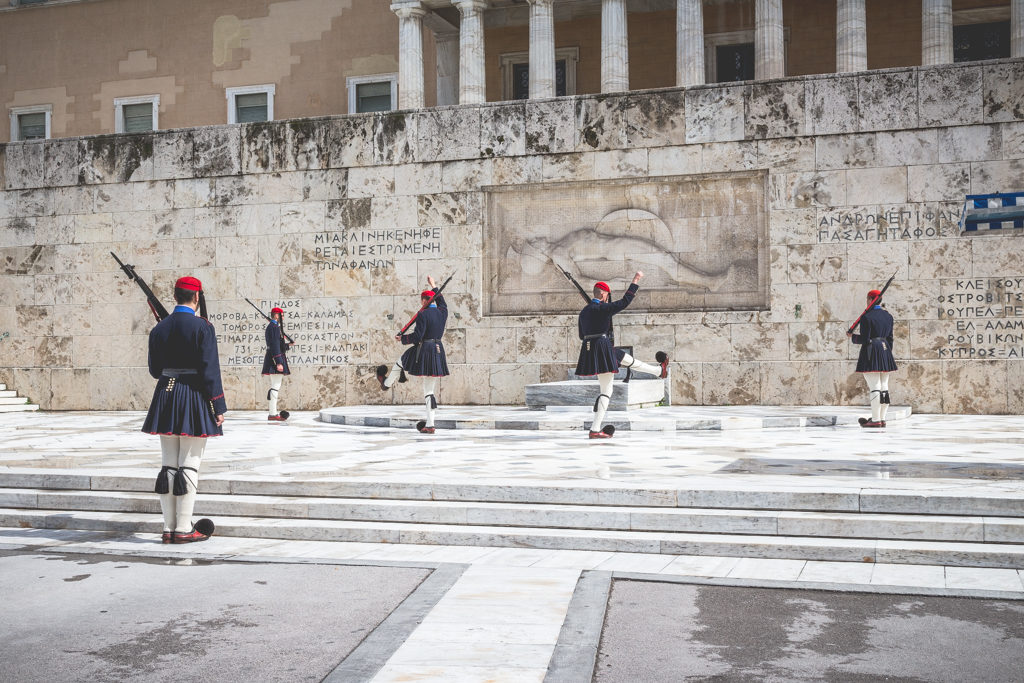 Changing of the Guard at Syntagma Square, Athens, Greece