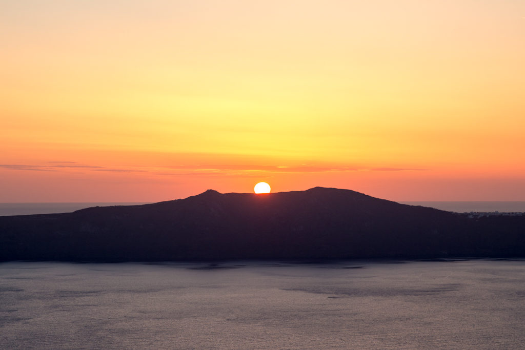 Sunset in Firostefani, Santorini, Greece