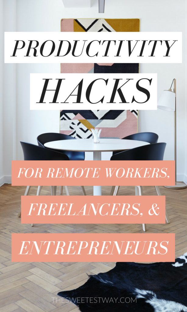 Working from home productivity hacks for the modern-day remote worker, freelancer, entrepreneur or digital nomad!