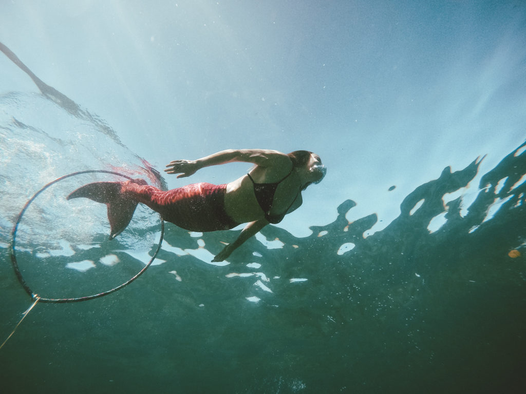 Swimming like mermaids in Maui with Hawaii Mermaid Adventures