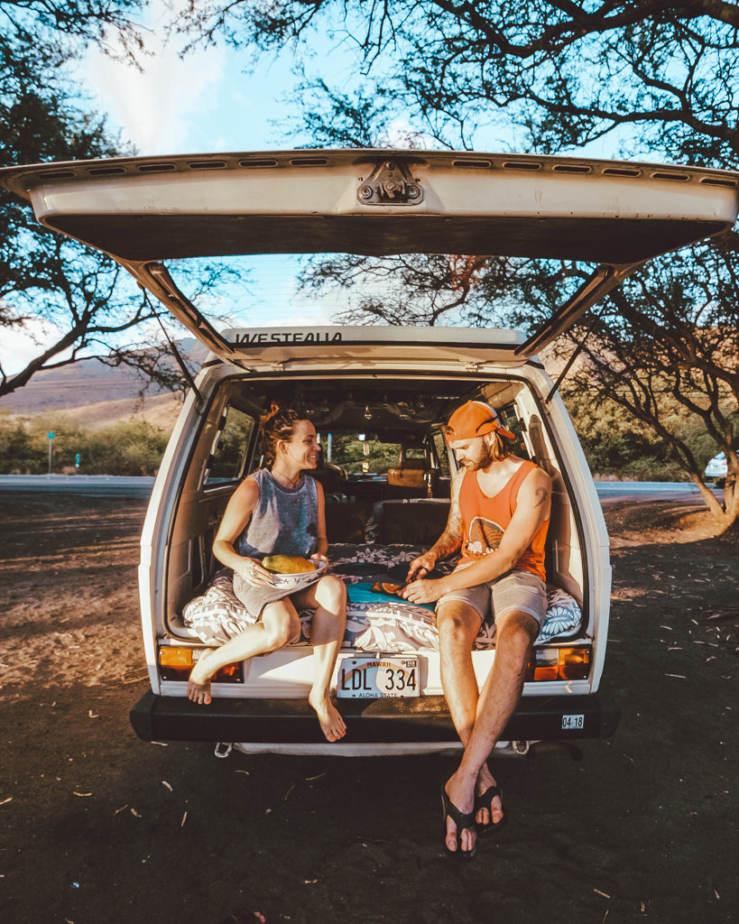 Traveling in a campervan in Maui